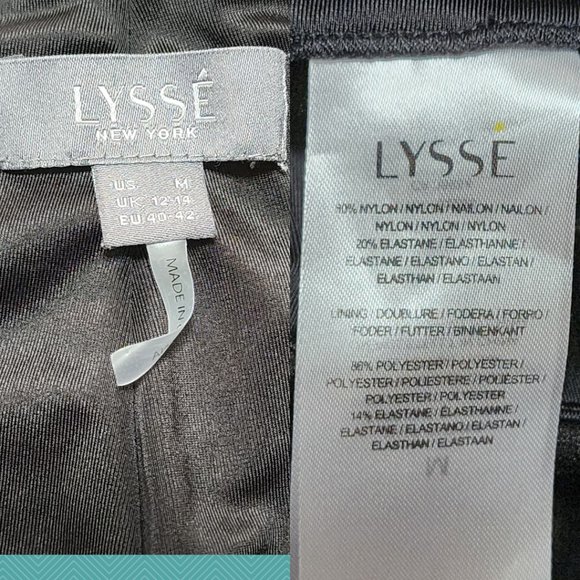Lysse Black Shiny High Rise Pull On 7/8 Leggings - Picture 4 of 4